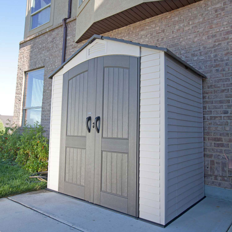 Lifetime 7 ft. W x 4 ft. 7 in. D Plastic Storage Shed & Reviews